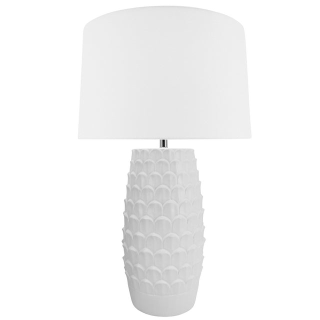 White shop artichoke lamp