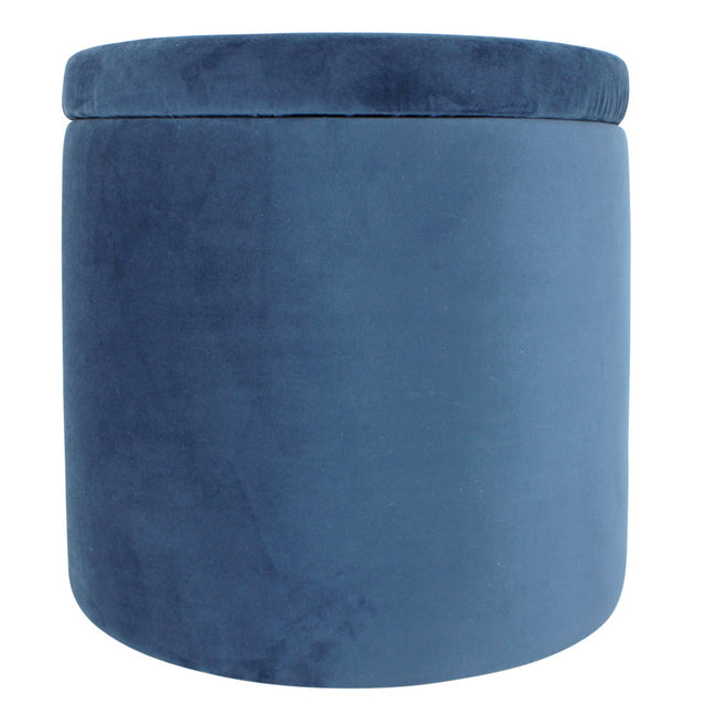 Blue ottoman round deals